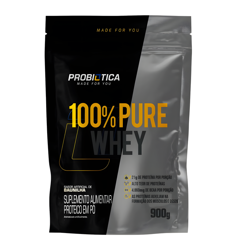 100% PURE WHEY REFIL - PROBIÓTICA - 900g