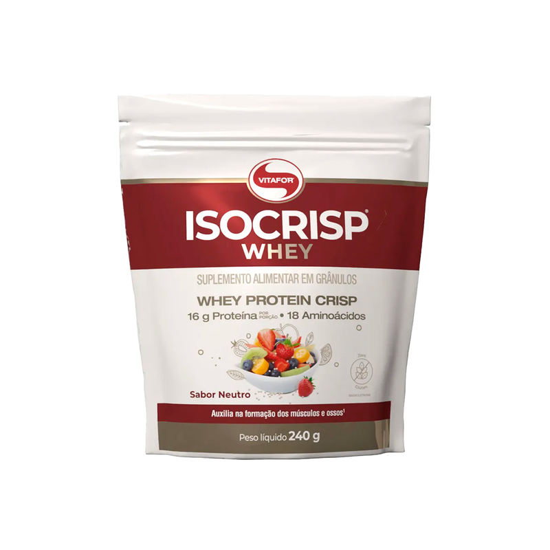 ISOCRISP - VITAFOR - WHEY PROTEIN - REFIL -  NEUTRO - 240g