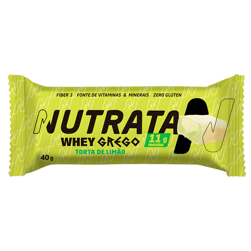 BARRA DE PROTEINA WHEY GREGO - NUTRATA - 40g