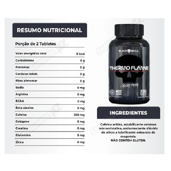 WHEY 100% 3W BLACK SKULL + THERMO FLAMME 120CPS